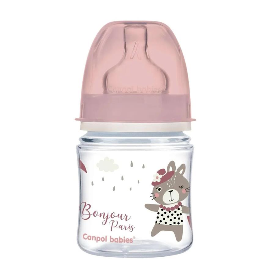 Canpol 35/231_pin Антиколиковая бутылочка с широким горлышком Easy Start - BONJOUR PARIS 120 мл PP