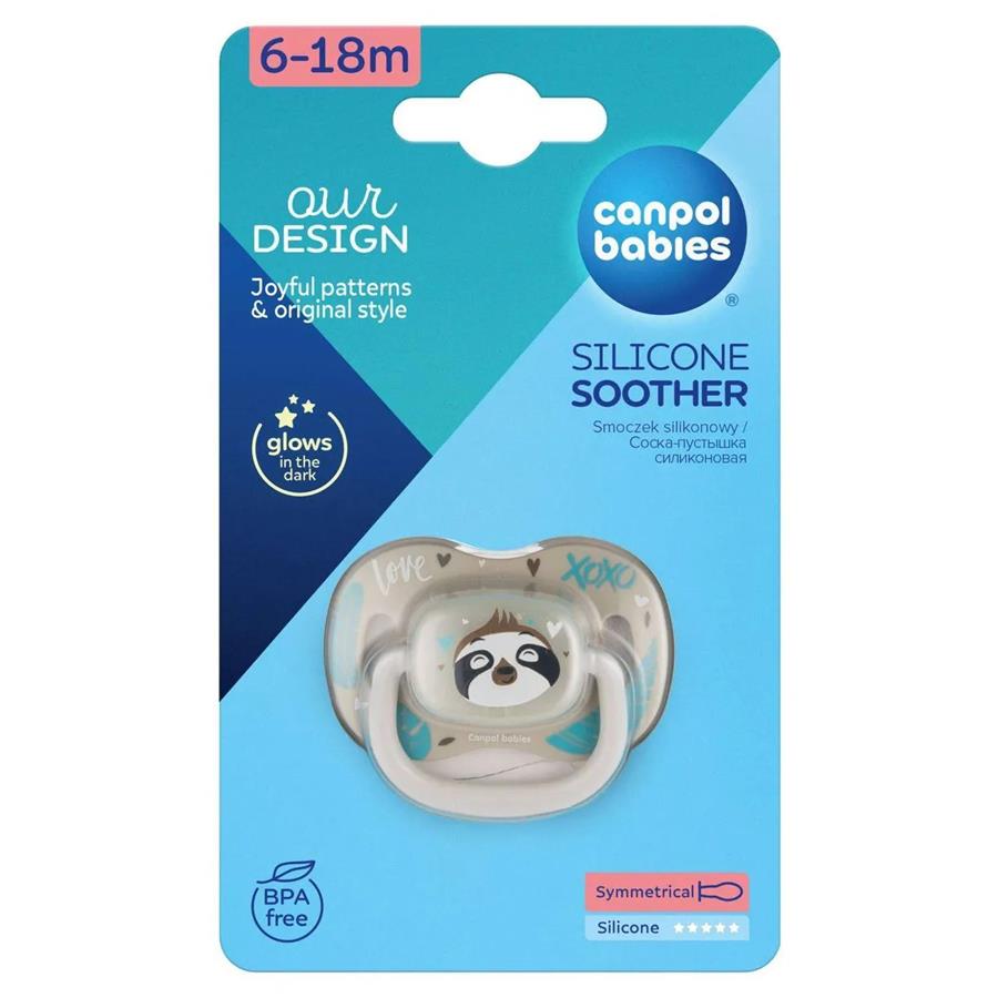 Canpol babies 34/921_leni Пустышка силиконовая симметричная 6-18 мес EXOTIC