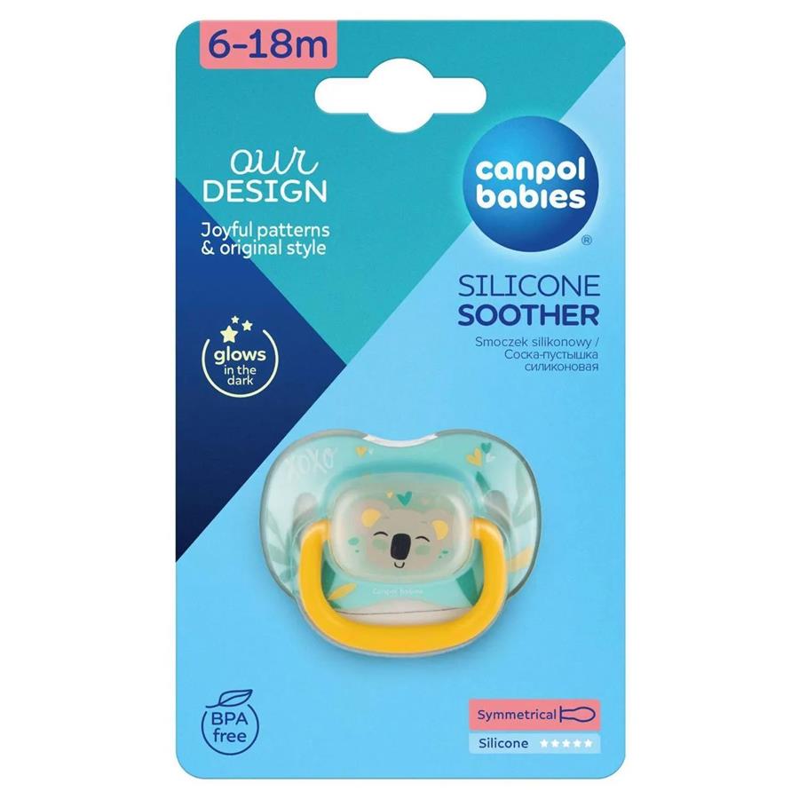 Canpol babies 34/921_koal Пустышка силиконовая симметричная 6-18 мес EXOTIC