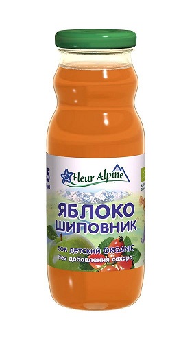 Сок детский яблоко,шиповник Fleur Alpine 0.2л