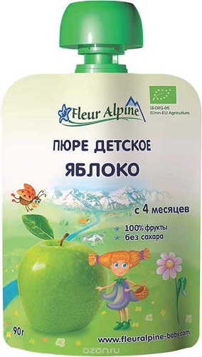 Fleur Alpine дет.пюре яблоко 90гр