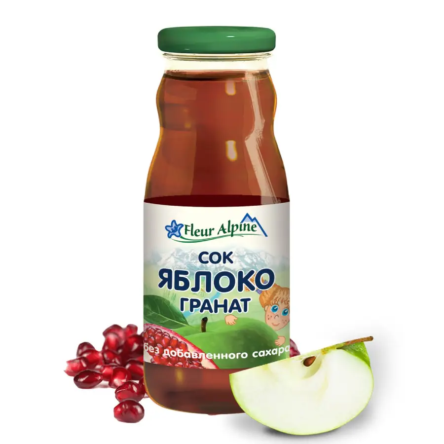 Сок детский яблоко,гранат Fleur Alpine 0.2мл