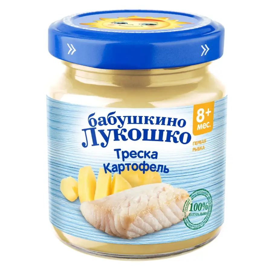 Бабушкино лукошко Пюре картофель с треской 100г