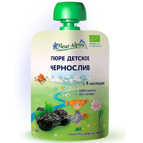 Fleur Alpine дет.пюре чернослив 90гр
