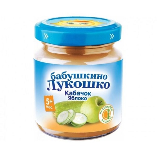 Бабушкино лукошко Пюре из кабачков и яблок 100г