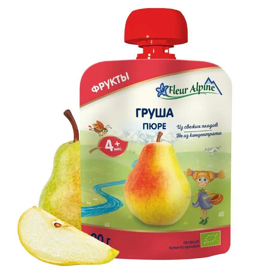 Fleur Alpine дет.пюре груша 4+ 90г