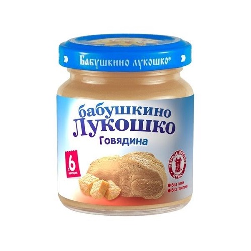 Бабушкино лукошко Пюре из говядины 100г