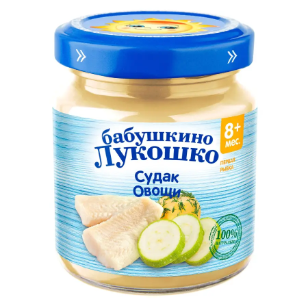 Бабушкино лукошко Пюре судак с овощами 100г