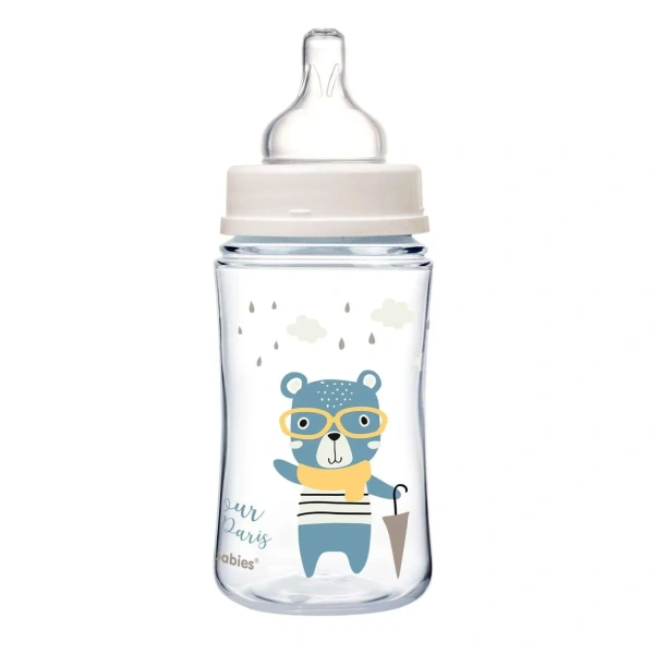 Canpol babies 35/232_blu Антиколиковая бутылочка с широким горлышком Easy Start - BONJOUR PARIS 240 мл PP