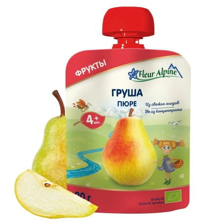 Fleur Alpine дет.пюре груша 4+ 90г