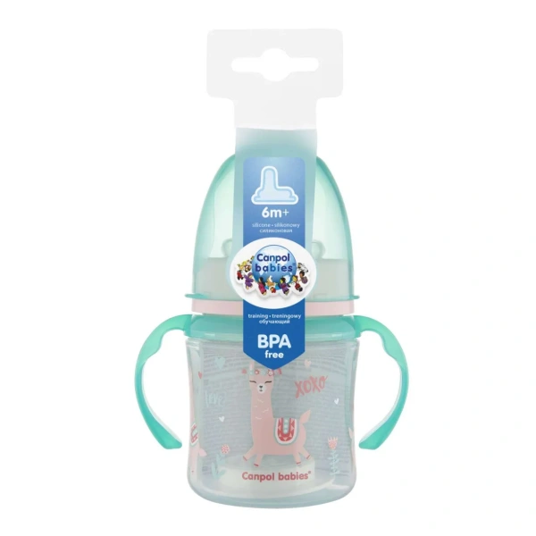 Canpol babies 35/207_gre Обучающий поильник EasyStart 120 мл Экзотические животныe