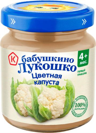 Бабушкино лукошко Пюре из цветной капусты 100г