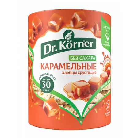 Хлебцы "Кукурузно-рисовые" карамельные Dr.Korner  90гр