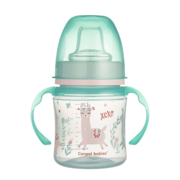 Canpol babies 35/207_gre Обучающий поильник EasyStart 120 мл Экзотические животныe