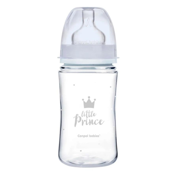 Canpol 35/234_blu Антиколиковая бутылочка с широким горлышком Easy Start - ROYAL BABY 240 мл PP голубая