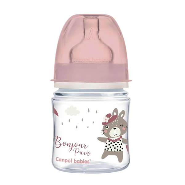 Canpol 35/231_pin Антиколиковая бутылочка с широким горлышком Easy Start - BONJOUR PARIS 120 мл PP