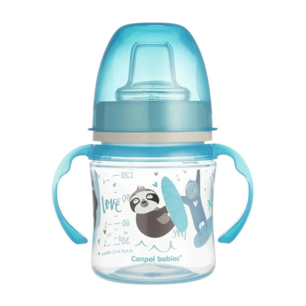 Canpol babies 35/207_blu Экзотические животные Обучающий поильник EasyStart 120 мл