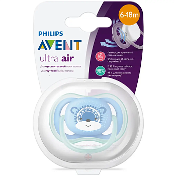 Пустышка Philips Avent Ultra Air с 6месяцев SCF542/12