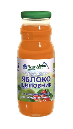 Сок детский яблоко,шиповник Fleur Alpine 0.2л