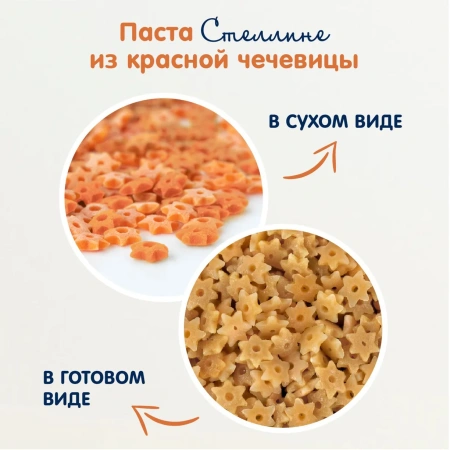 Паста безглютеновая "Звёздочки" чечевица Fleur Alpine, 250/10