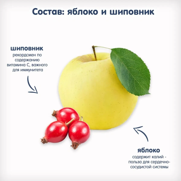 Сок детский яблоко,шиповник Fleur Alpine 0.2л
