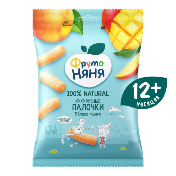 ФрутоНяня Кукурузные палочки яблоко манго