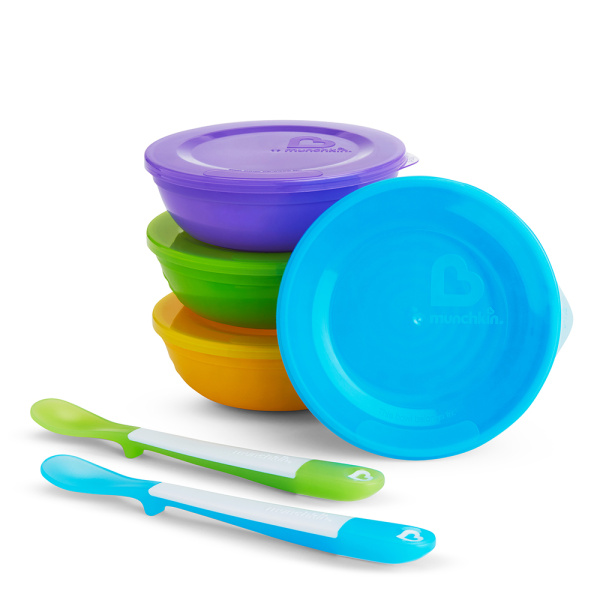 Munchkin набор мисок с крышками и ложечки Love-a-Bowls™, 2шт/уп, 6+