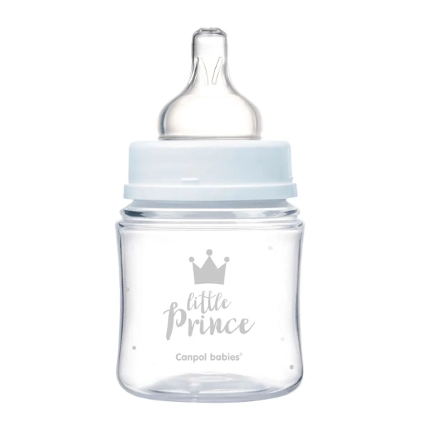 Canpol 35/233_blu Антиколиковая бутылочка с широким горлышком Easy Start - ROYAL BABY 120 мл PP голубая