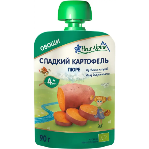 Пюре детское сладкий картофель Fleur Alpine 90гр 4+