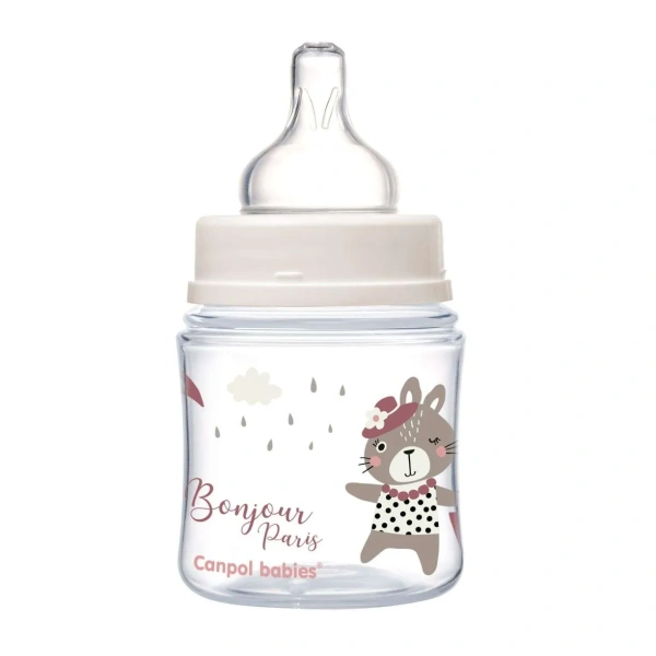 Canpol 35/231_pin Антиколиковая бутылочка с широким горлышком Easy Start - BONJOUR PARIS 120 мл PP