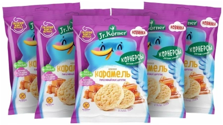 Хлебцы хрустящие рисовые мини хлебцы "Карамельные" Jr.Korner 0,03