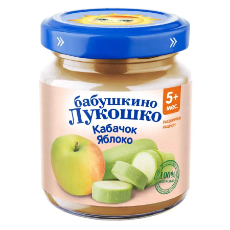 Бабушкино лукошко Пюре из кабачков и яблок 100г