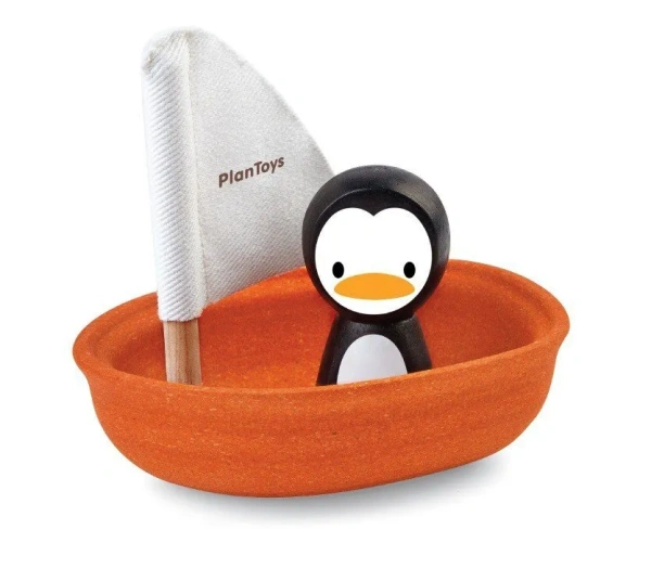 Набор для игры в воде Plan Toys Лодка и пингвин PL5711