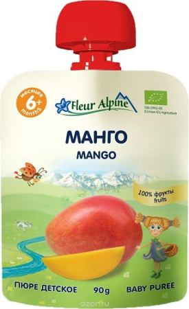 Fleur Alpine дет.пюре Манго 90гр