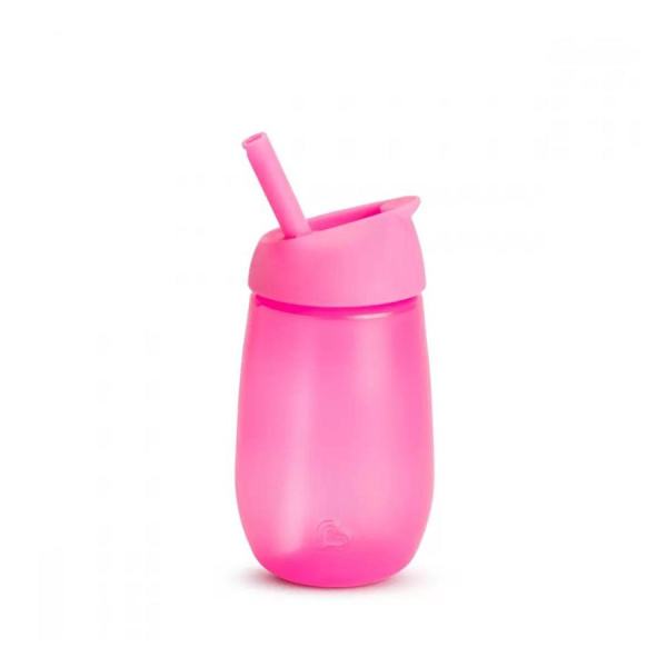 Munchkin поильник непроливайка с трубочкой Simple Clean Straw 296 мл с 12 мес., розовый NEW