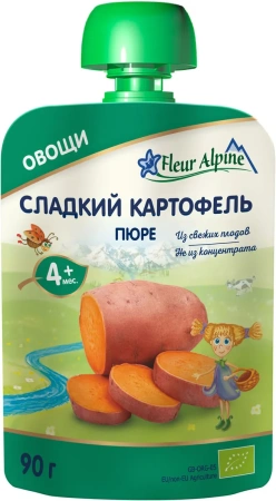 Пюре детское сладкий картофель Fleur Alpine 90гр 4+