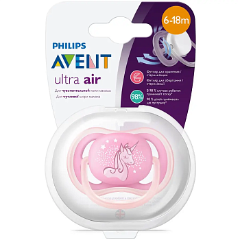 Пустышка Philips Avent Ultra Air с 6месяцев SCF546/12