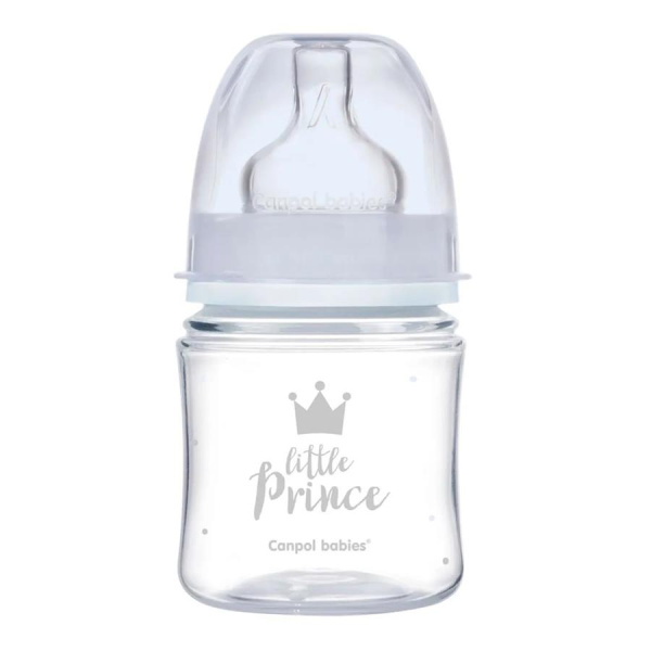 Canpol 35/233_blu Антиколиковая бутылочка с широким горлышком Easy Start - ROYAL BABY 120 мл PP голубая