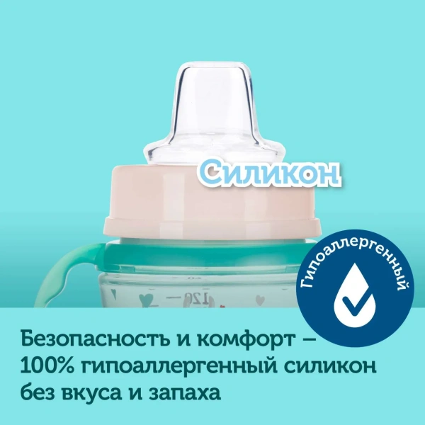 Canpol babies 35/207_gre Обучающий поильник EasyStart 120 мл Экзотические животныe