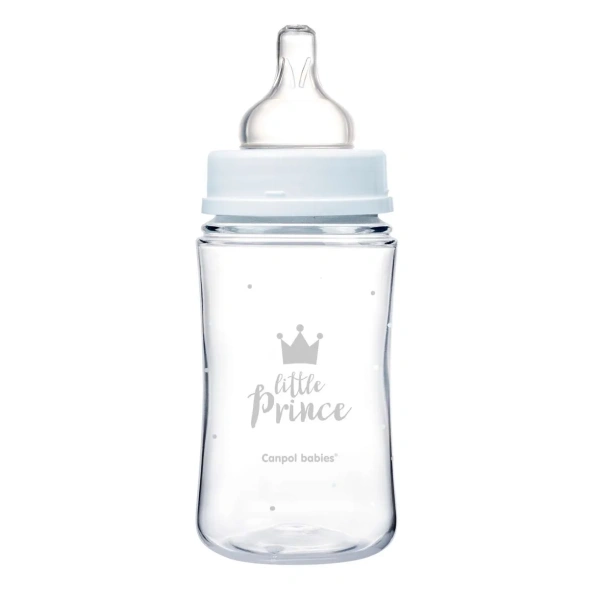 Canpol 35/234_blu Антиколиковая бутылочка с широким горлышком Easy Start - ROYAL BABY 240 мл PP голубая