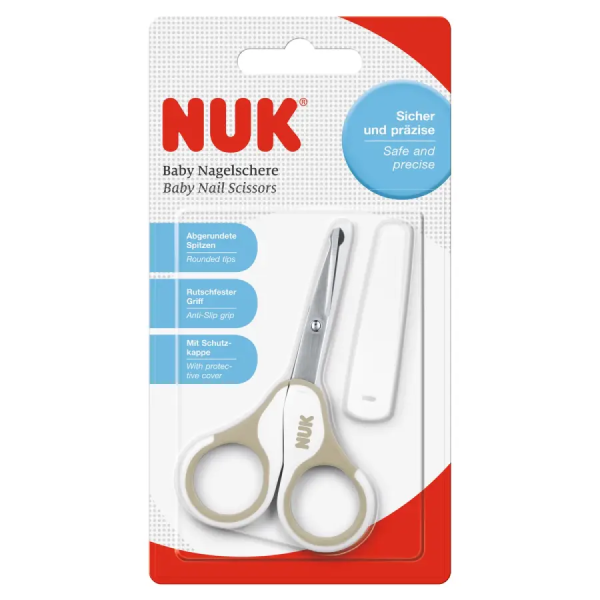 NUK Ножницы детские с чехлом, серые